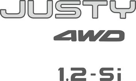 Evoluzione del logo Subaru Justy