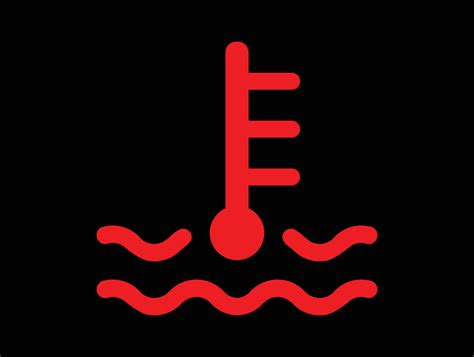 Cruscotto auto con spia temperatura motore accesa