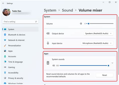 Screenshot del mixer del volume di Windows con il cursore di Firefox evidenziato