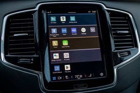 Display centrale Volvo con menu Bluetooth