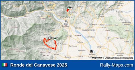 Mappa del Canavese e le sedi dei rally