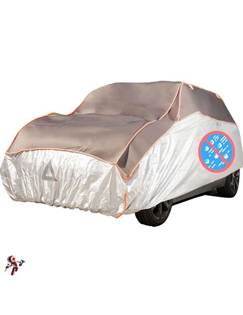 Diagramma che mostra gli strati di un telo copriauto antigrandine.