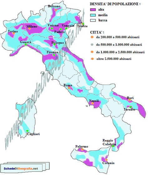 Mappa della densità di autosaloni in Italia