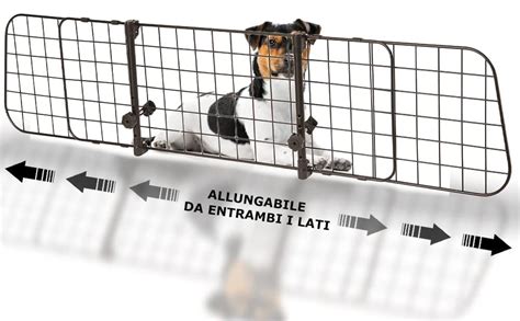 Schema di montaggio di una griglia divisoria per cani