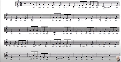 Spartito musicale con note e testo