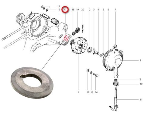 Schema esploso frizione Vespa