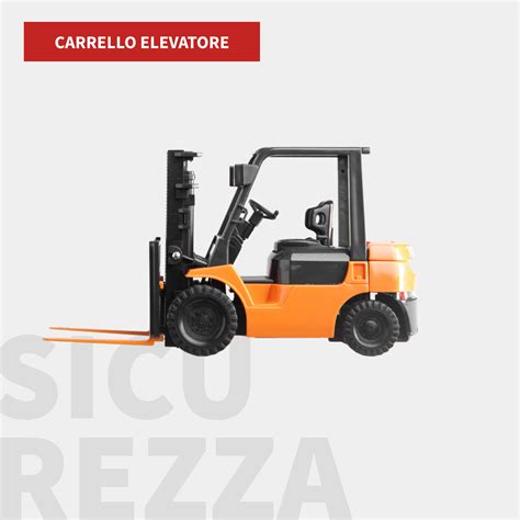 Muletto con freccia blu di sicurezza proiettata a terra