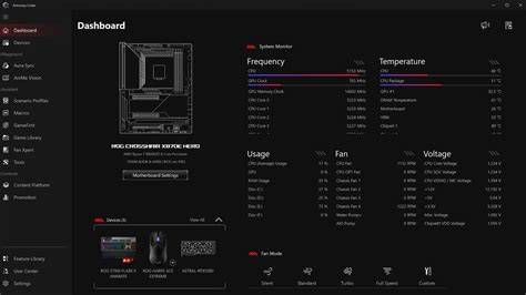 Interfaccia Armoury Crate