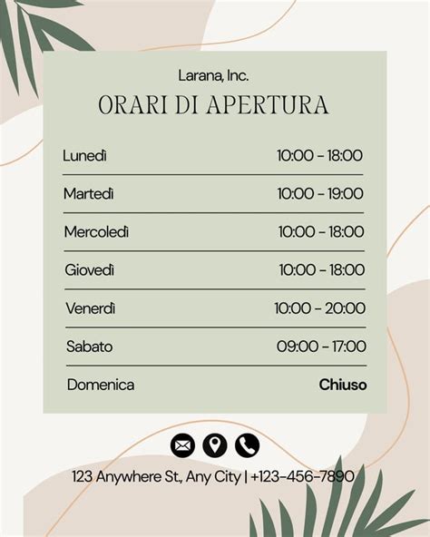 Orari di apertura flessibili agenzia