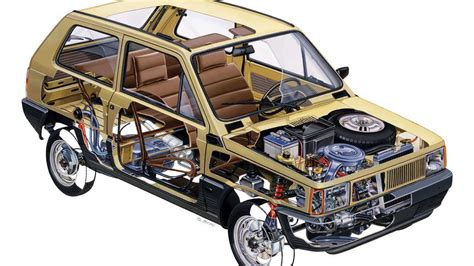 Motore di una Fiat Panda prima serie