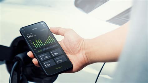 Interfaccia di un'app per la ricarica di veicoli elettrici