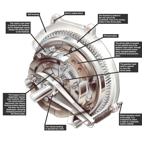 Vespa engine cross-section highlighting clutch components