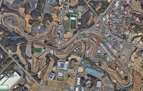 Mappa del Circuito del Fuji con la Dunlop Chicane evidenziata