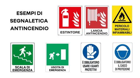Segnaletica di divieto e obbligo per la sicurezza antincendio in autorimessa
