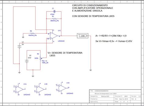 Diagramma del circuito del sensore di temperatura