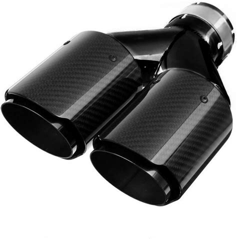Terminale di scarico rotondo da 102 mm in acciaio inossidabile e carbonio per Golf GTI
