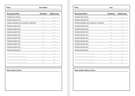 Documentazione tagliandi auto