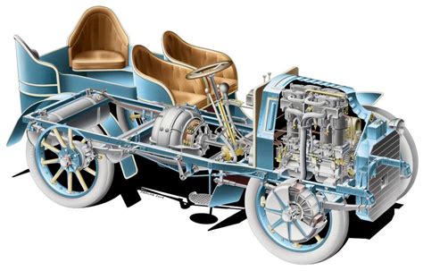 Schizzo della Lohner-Porsche Mixte Hybrid