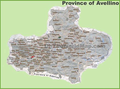 Mappa delle agenzie automobilistiche di Avellino e provincia