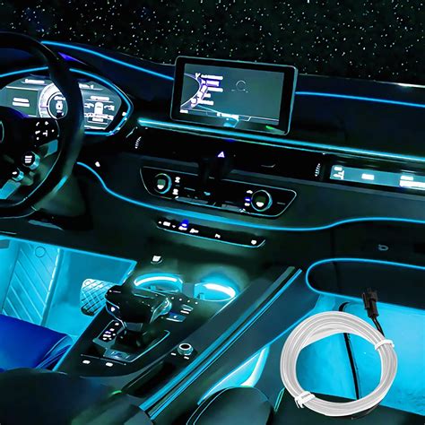 Illuminazione interna auto blu