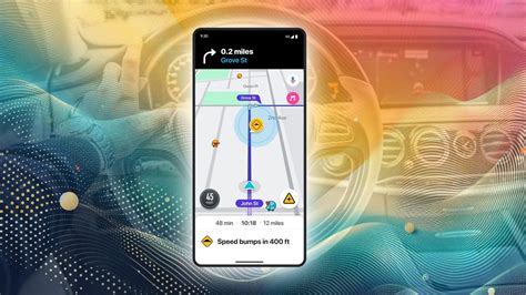 Schermata di Waze con indicazioni stradali e avvisi in tempo reale