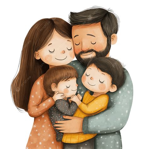 Illustrazione di una famiglia moderna e inclusiva