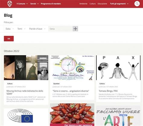 Esempio di blog automotive con contenuti informativi