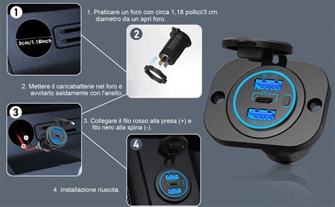 Adattatore presa 12V a USB per auto
