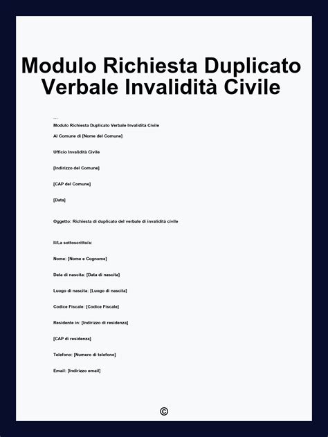 Estratto di un verbale di invalidità civile