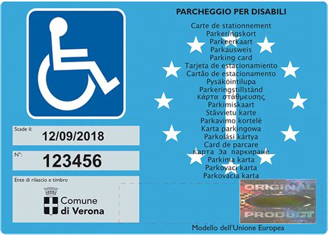 Simbolo del contrassegno disabili europeo