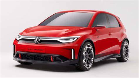 Rendering di un futuro modello elettrico Volkswagen (es. ID.Polo)