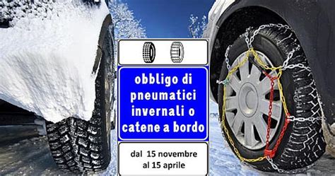 Segnaletica stradale che indica l'obbligo di pneumatici invernali o catene a bordo