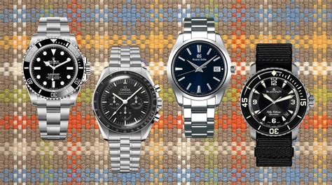 Collage di orologi sportivi di diverse marche, inclusi Seiko, Longines, Tissot e Omega