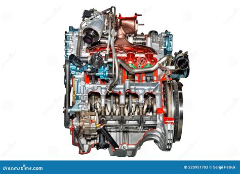 Motore di un'auto moderna