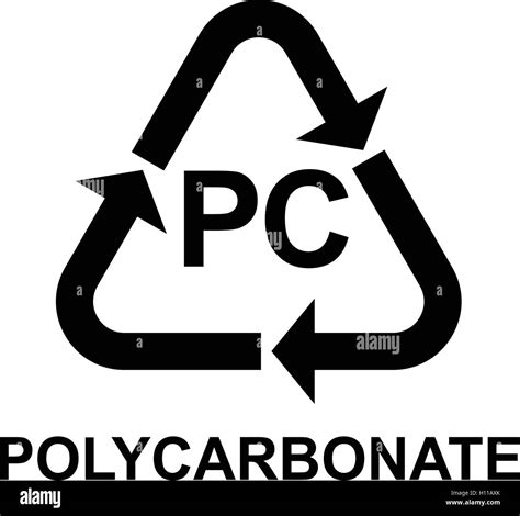 Simbolo del riciclo del policarbonato