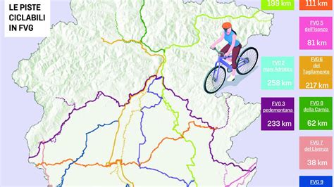 Mappa delle piste ciclabili e dei trasporti pubblici nel Veneto