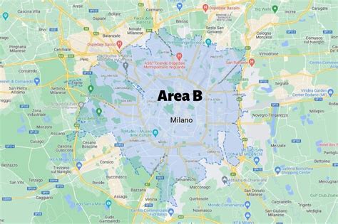Mappa dell'Area B di Milano