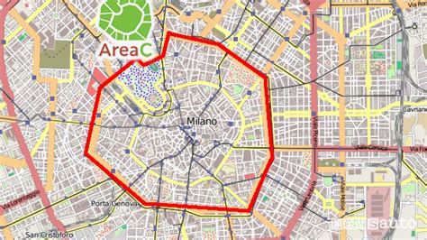 Segnale di accesso Area C Milano