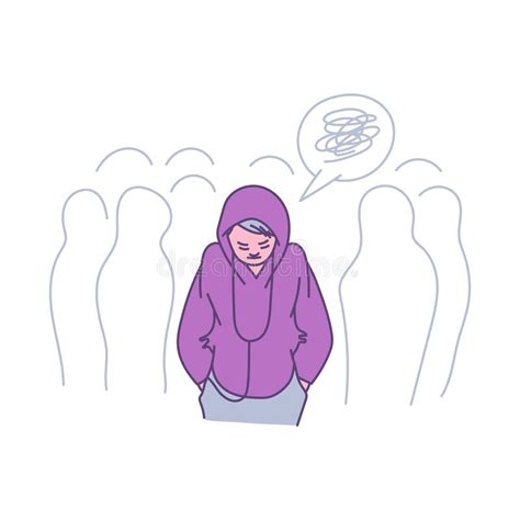Persona che si sente sola e isolata tra la folla