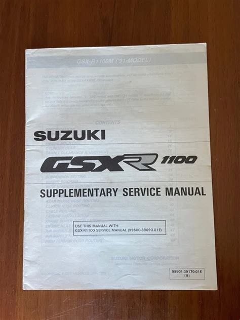 Manuale officina Suzuki GSX-R 1100