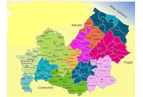 Mappa dell'Italia con evidenziata la provincia di Campobasso