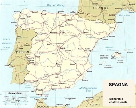 Cartina geografica della Spagna con evidenziata la provincia di Huelva e Palos de la Frontera