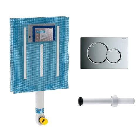 Immagine di un kit di sostituzione placca WC con componenti visibili