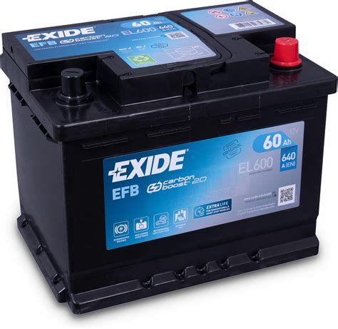 Etichetta batteria Exide EFB con indicazione Start-Stop