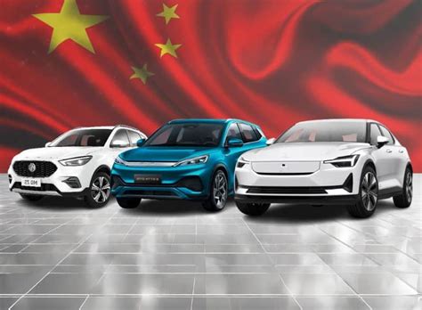 Flotta di auto elettriche cinesi in esposizione