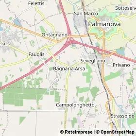 Mappa di Bagnaria Arsa con indicazione della concessionaria