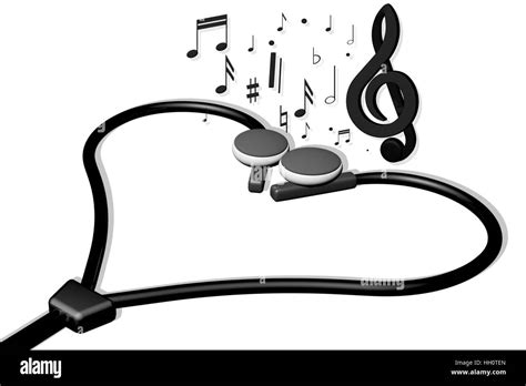 Illustrazione che mostra icone di note musicali che escono da uno smartphone