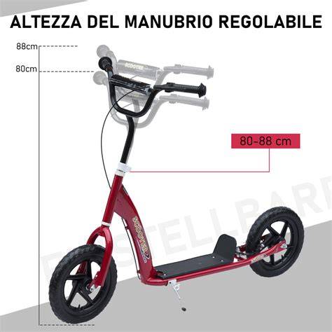 Diagramma altezza manubrio monopattino