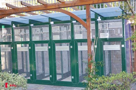 Voliera per rapaci con posatoi