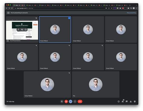 Google Meet presentation options